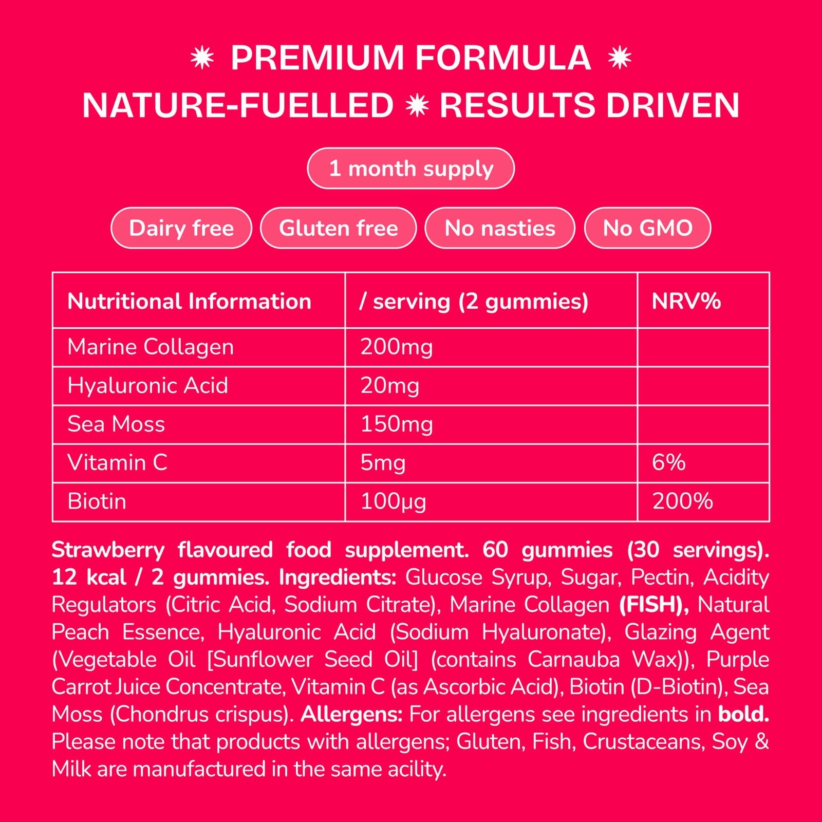 Numoss Sea Moss & Marine Collagen Gummies